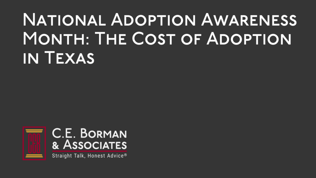 National Adoption Awareness Month The Cost of Adoption - C.E. Borman & Associates