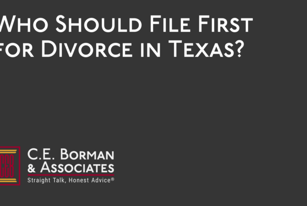 Who Should File First for Divorce - C.E. Borman & Associates