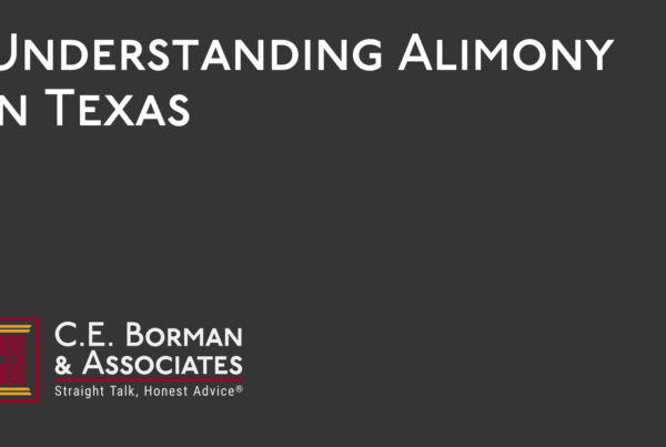 Understanding Alimony - C.E. Borman & Associates