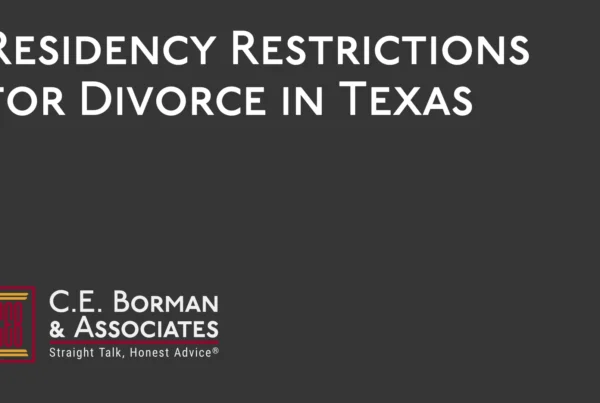 Residency Restrictions for Divorce - C.E. Borman & Associates