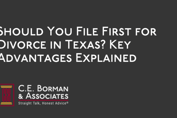 Filing first for divorce in Texas